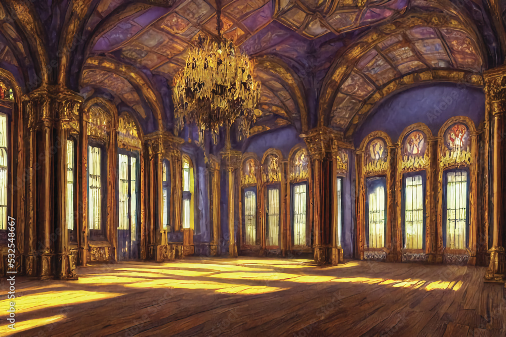 Fototapeta premium Royal Hall, fantastic interior.