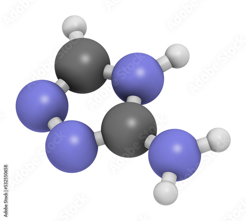Amitrol  3-Amino-1 2 4-triazole  3-AT  herbicide molecule  3D rendering.