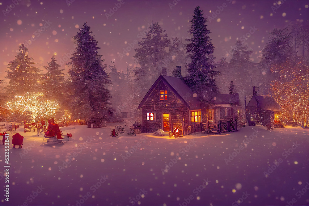 Fototapeta premium Weihnachtsstimmung - Advent - AI Digital generated - Illustartion