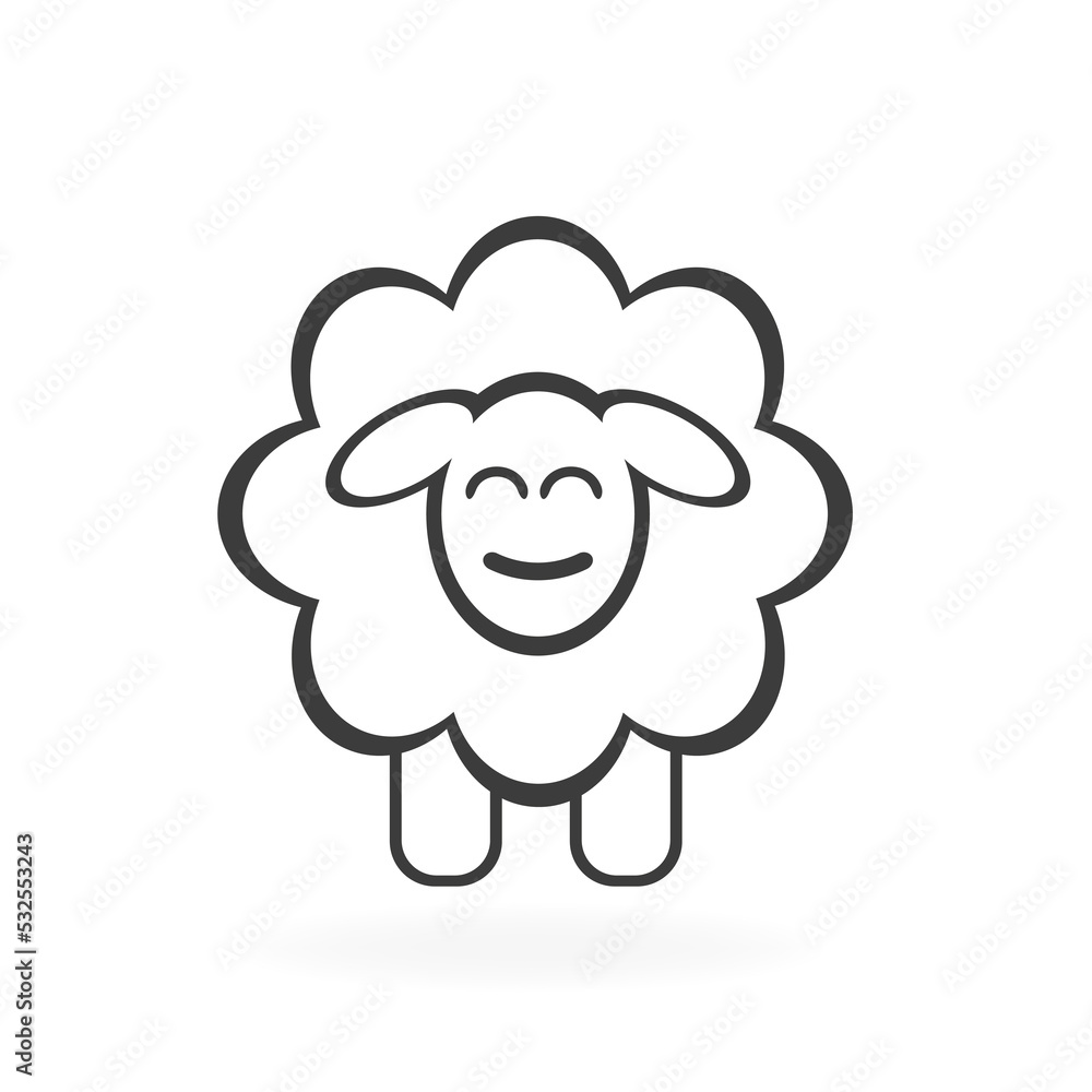 Sheep on a white background. Vector illustration Sheep on a white background. Vector illustration