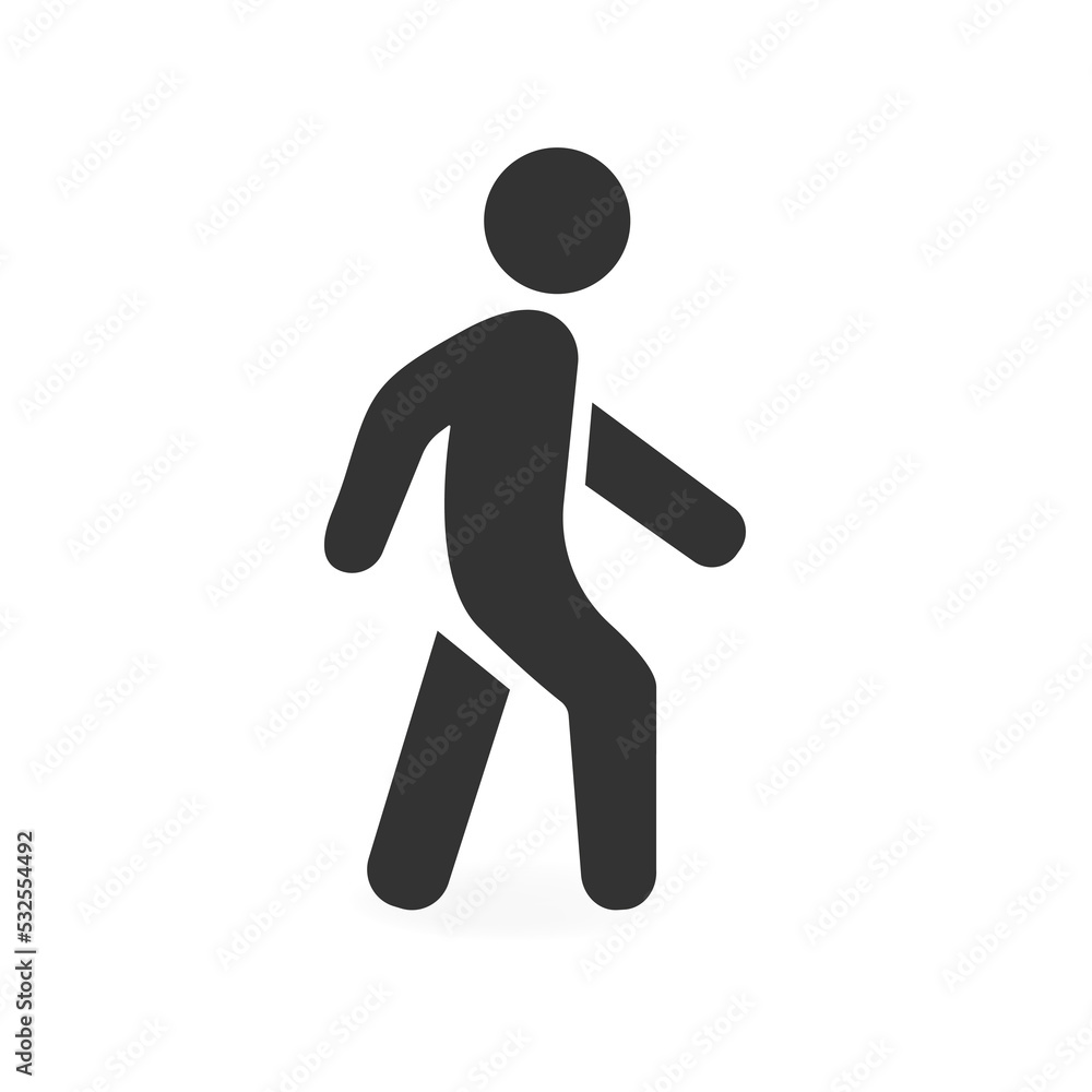 Human icon on a white background. Vector illustration Human icon on a white background. Vector illustration