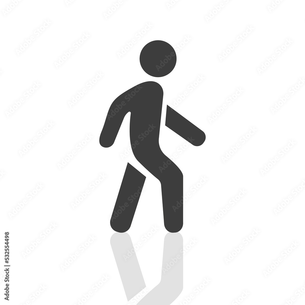 Man icon on white background with shadow. Vector illustration Man icon on white background with shadow. Vector illustration
