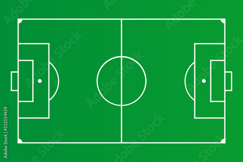 Football field, team game. Vector illustration
