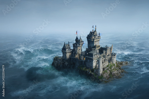 castle in the ocean