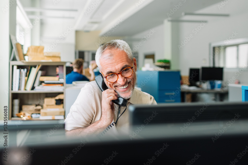 Middle-aged Man at Work Middle-aged Man at Work