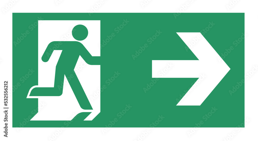 Emergency exit guidance sign Emergency exit guidance sign