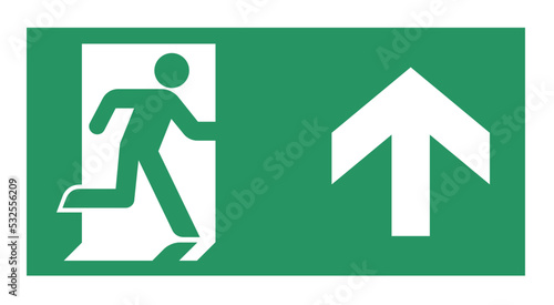 Emergency exit guidance sign up forward
