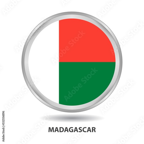 Madagascar round flag design is used as badge, button, icon, wall painting Free Download Madagascar round flag design is used as badge, button, icon, wall painting - GFXLoad