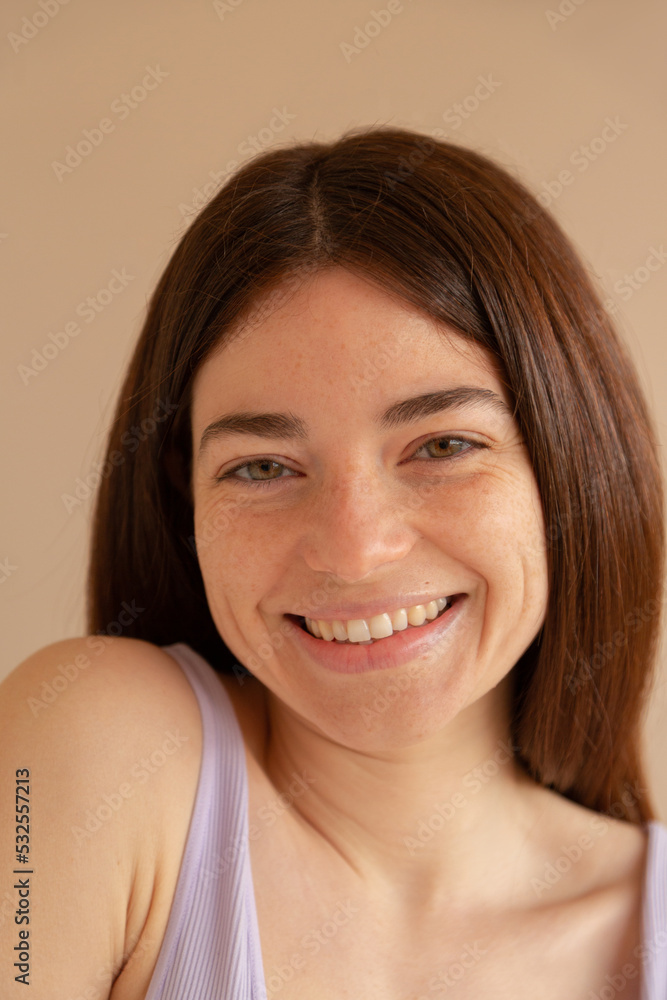 Sweet next door girl smiling Sweet next door girl smiling