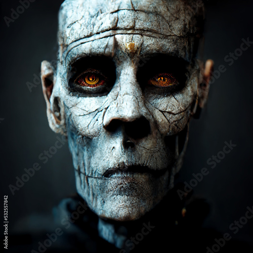 scary portrait of a dead man Halloween background