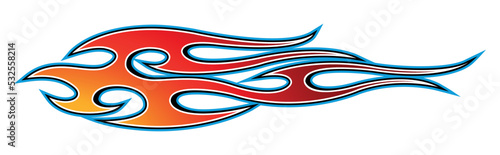Tribal flame car tattoo motorcycle sticker racing car decal vector art graphic