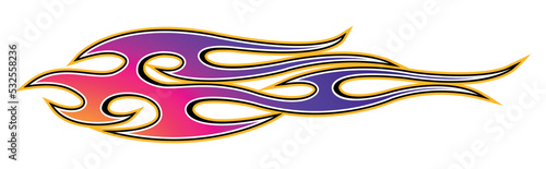 Vector racing car sticker tribal flame motorcycle decal car tattoo graphic