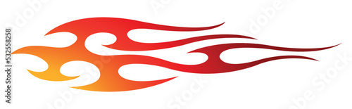 Vector racing car sticker tribal flame motorcycle decal car tattoo graphic