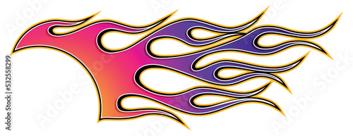 Tribal flame car tattoo motorcycle sticker racing car decal vector art graphic photo