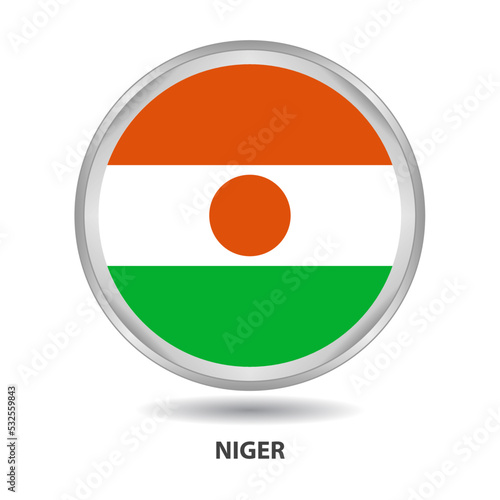 Free Download Niger round flag design is used as badge, button, icon, wall painting - GFXLoad
