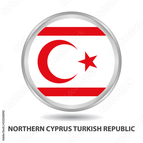Free Download Northern Cyprus Turkish Republic round flag design is used as badge, button, icon, wall painting.cdr - GFXLoad