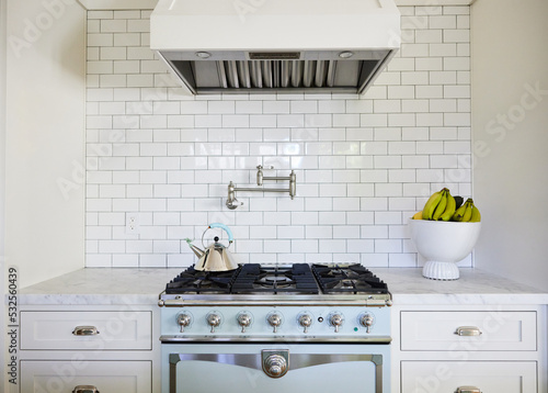 Modern design interior luxury farmhouse kitchen stove