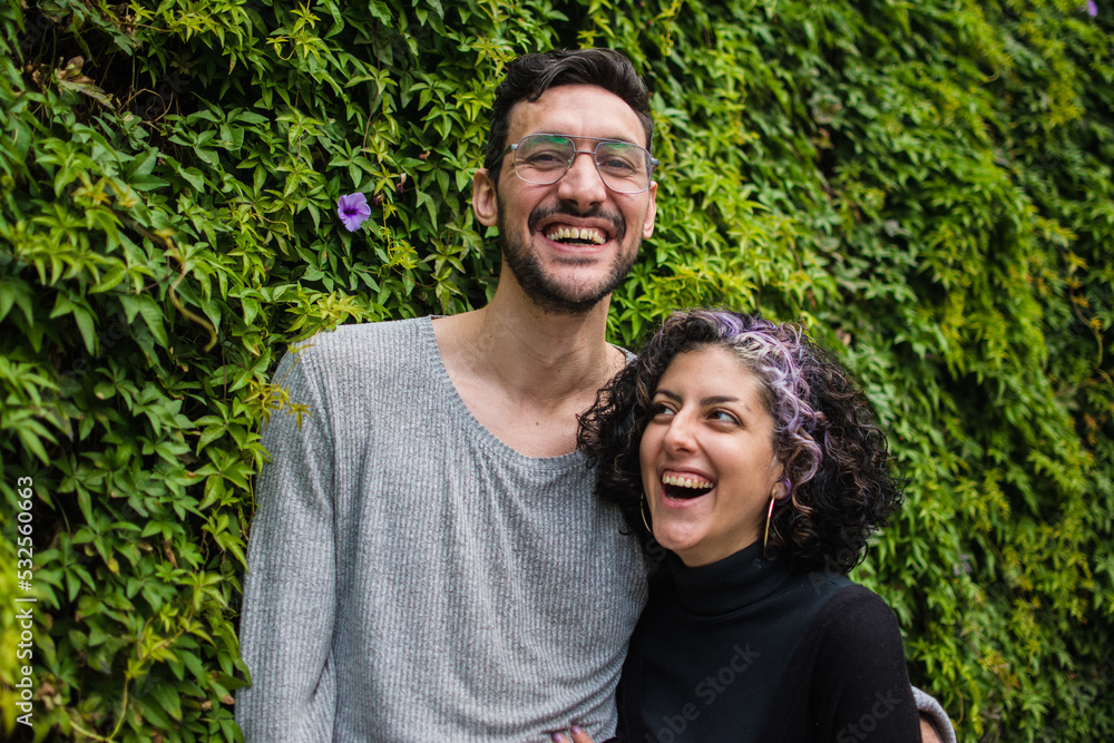 Couple laughing portrait Couple laughing portrait