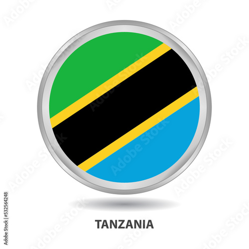 Free Download Tanzania round flag design is used as badge, button, icon, wall painting - GFXLoad