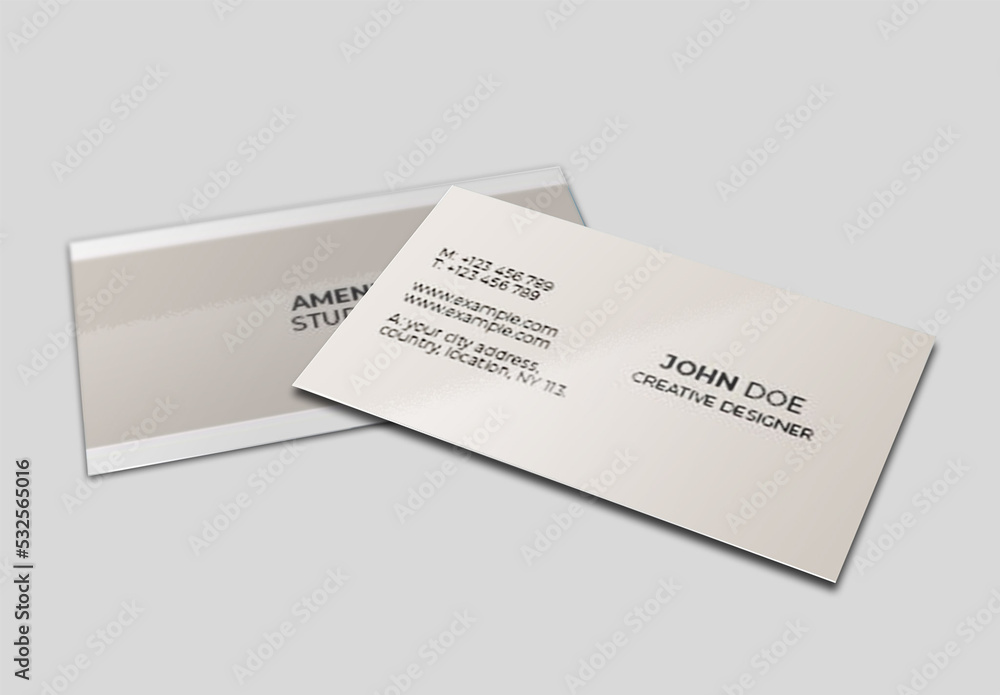 Business Card Stock Template Adobe Stock