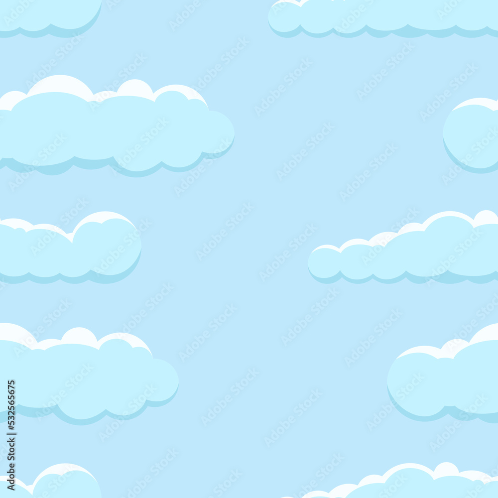 Seamless background with clouds