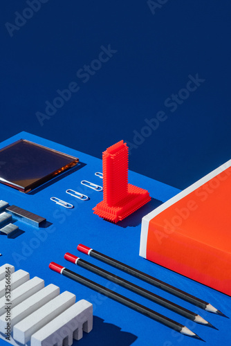 Architectural organised office desk