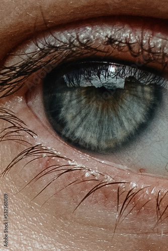 Macro photo Of An Human Eye  photo