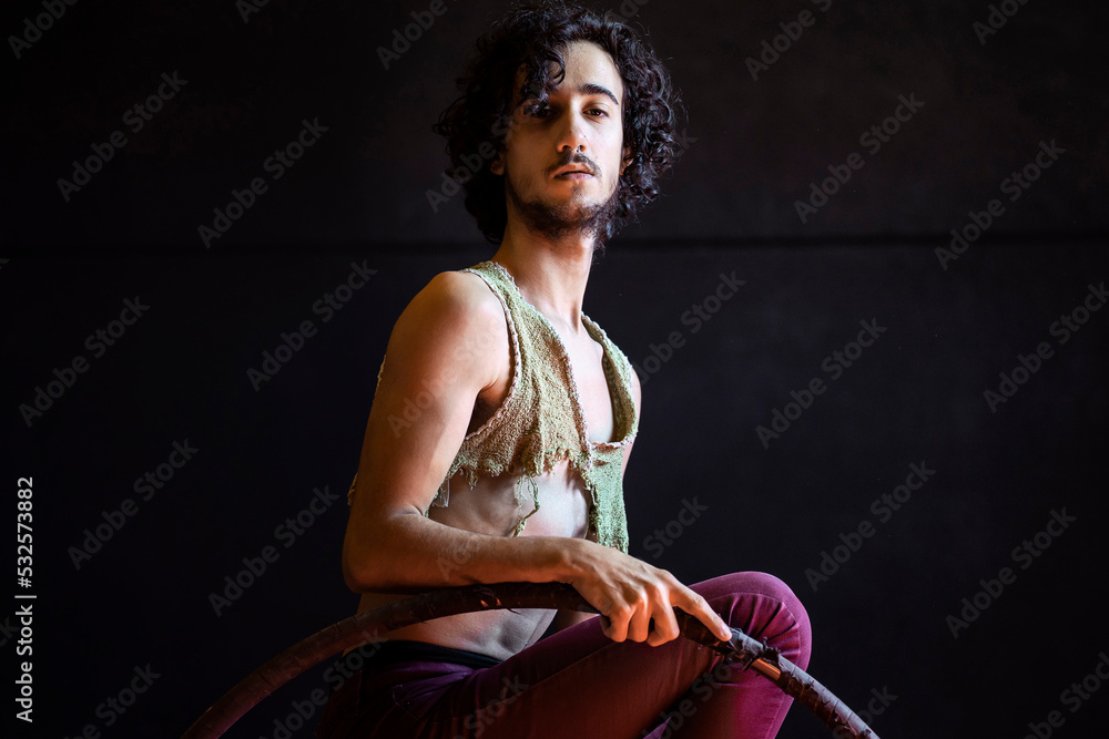 Lovely portrait of young hula hoop artist Lovely portrait of young hula hoop artist