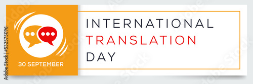 International Translation Day, held on 30 September.
