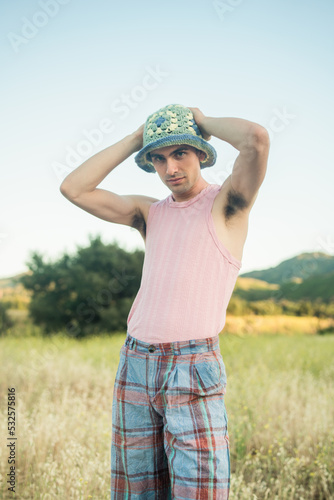 Boy in Pastel Field