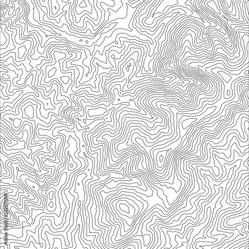Topographic map contour vector mountain geographic relief background. Contour map terrain