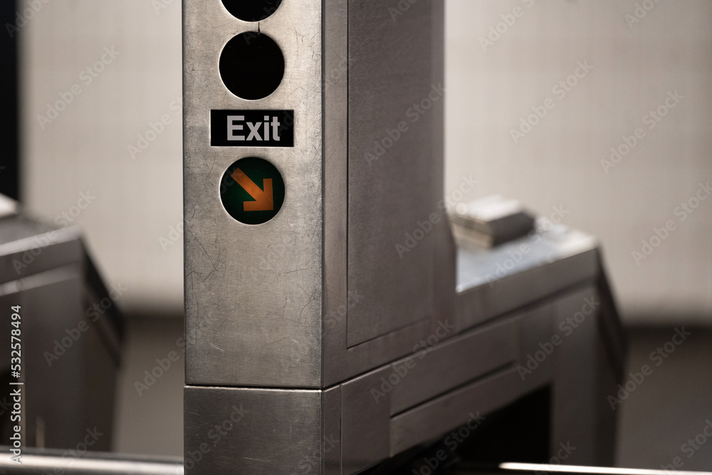 Exit turnstile Stock Photo | Adobe Stock