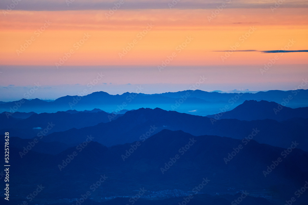 Epic Sunset At Huangshan (Yellow Mountain) In Anhui, China. Epic Sunset At Huangshan (Yellow Mountain) In Anhui, China.