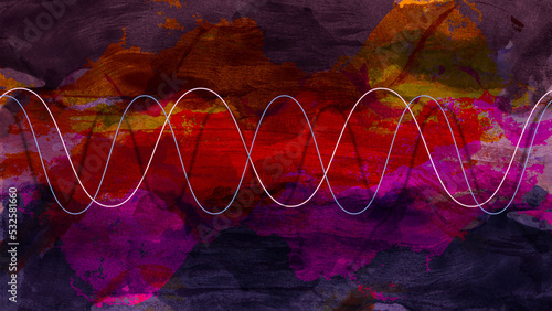 Sound Waves Vibrating Illustration photo