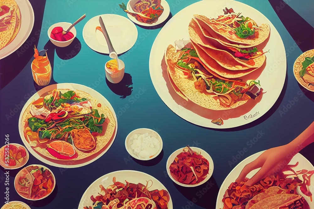 taco meal illustration