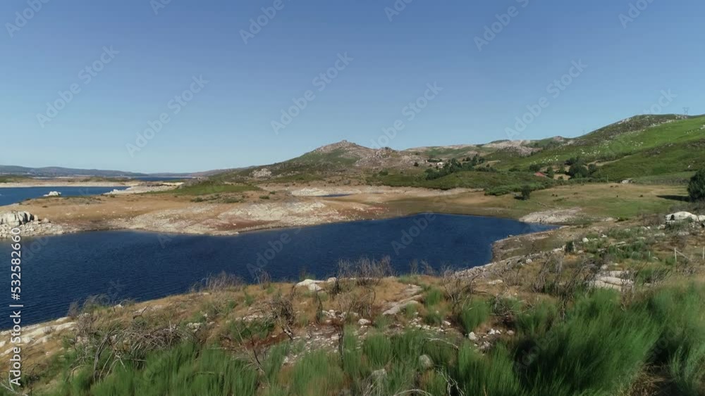 Stunning Blue Lake. Nature Landscape Aerial View Stunning Blue Lake. Nature Landscape Aerial View