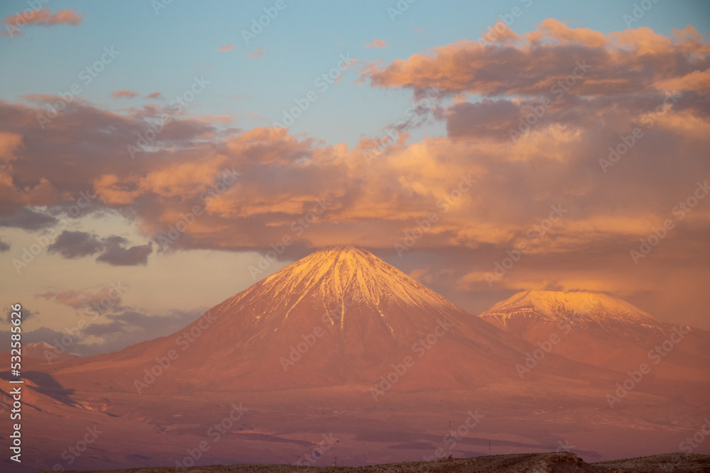 mountain at sunset - chile - atacama