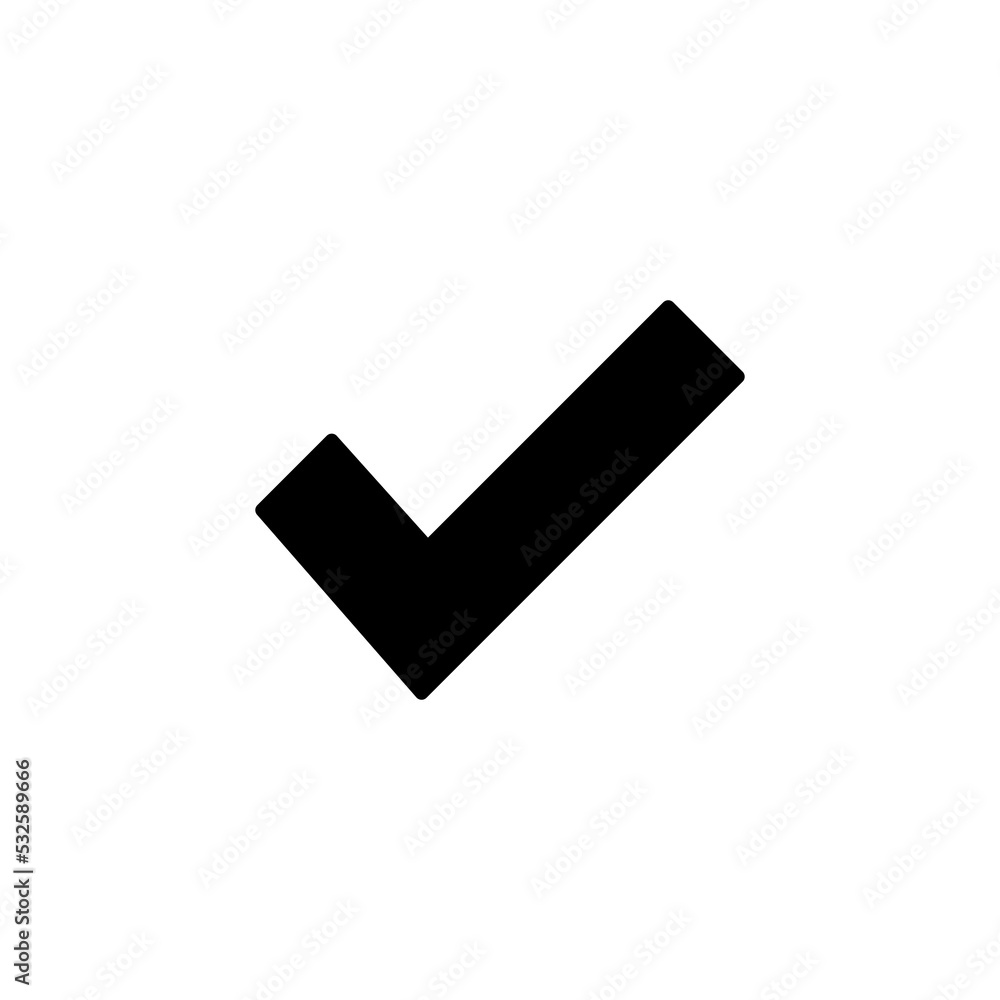 Check mark icon vector for web and mobile app. Tick mark sign and symbol Check mark icon vector for web and mobile app. Tick mark sign and symbol