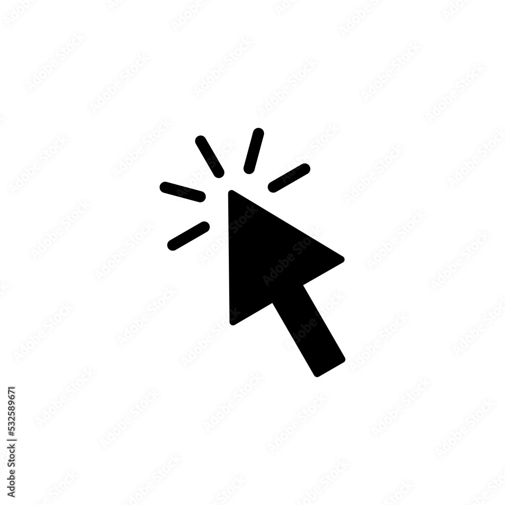 Click icon vector for web and mobile app. pointer arrow sign and symbol. cursor icon Click icon vector for web and mobile app. pointer arrow sign and symbol. cursor icon
