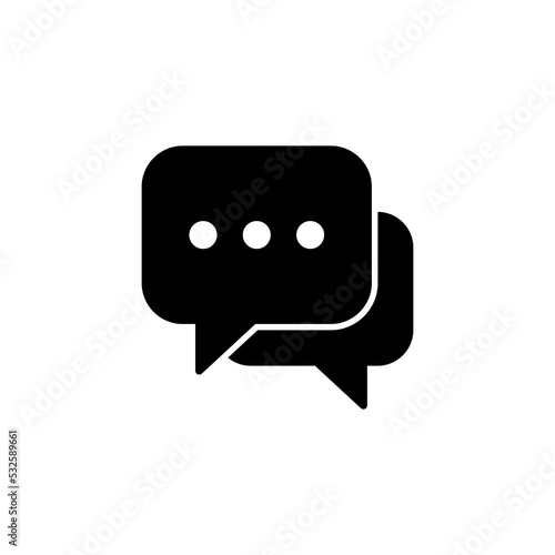 Chat icon vector for web and mobile app. speech bubble sign and symbol. comment icon. message