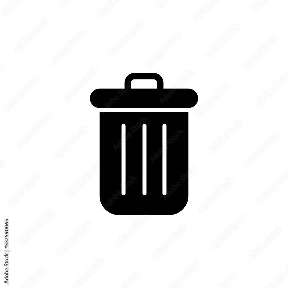 Trash icon vector for web and mobile app. trash can icon. delete sign and symbol. Trash icon vector for web and mobile app. trash can icon. delete sign and symbol.
