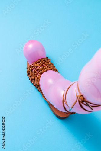 Concept which symbolizing legs puffiness and circulatory disorder