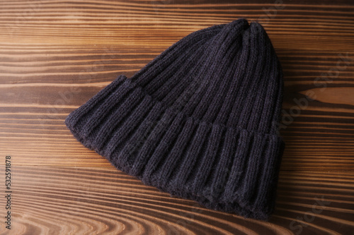ニット帽（黒）イメージ photo