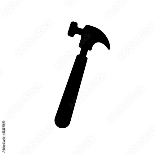 Icono de martillo. Ilustración vectorial