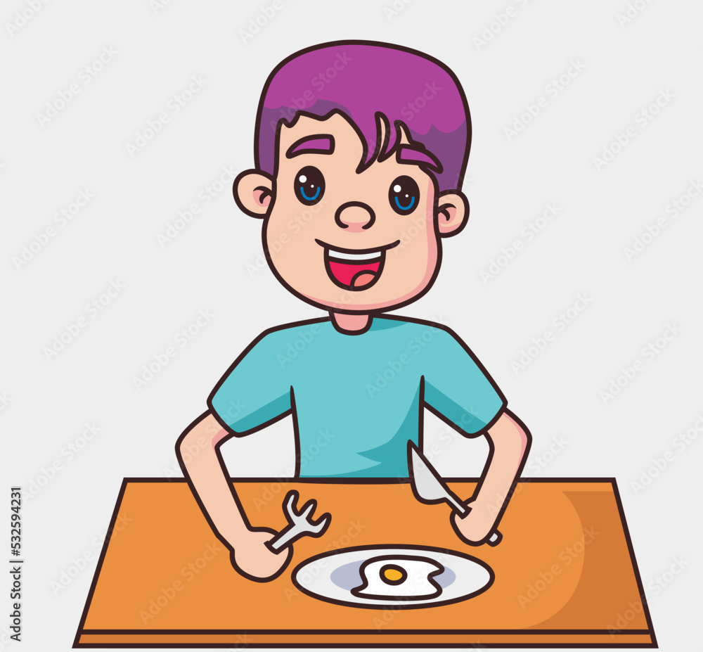little children eating an egg cartoon illustration little children eating an egg cartoon illustration