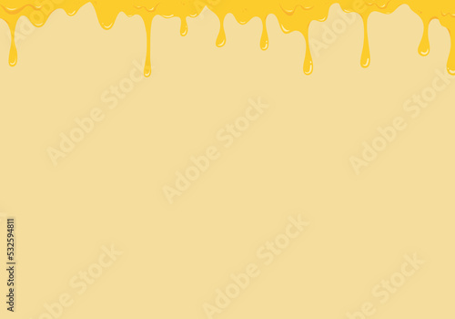 Melting cheese background banner template with copy space