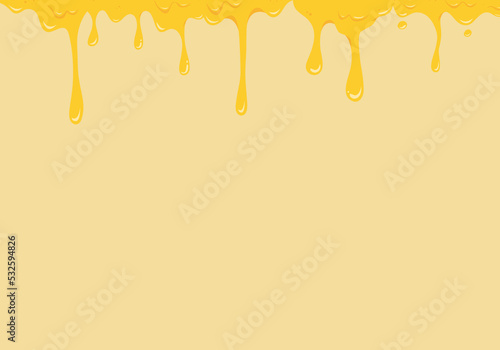 Melting cheese banner background template with copy space