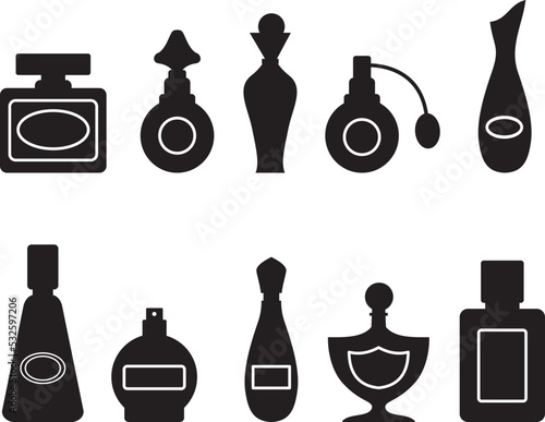 Perfume bottles vector 