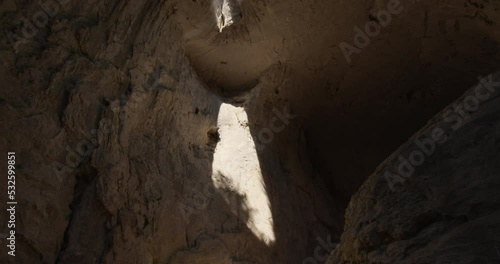 God's Eyes - erosion openings in Prohodna cave - a karst cave in north central Bulgaria, part of the Iskar-Panega geological park.