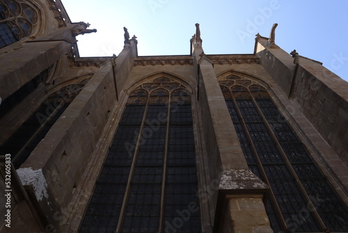 the upshot of Carcassonne Cathedral's large windows
